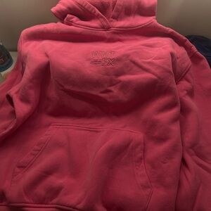 Pink white fox hoodie